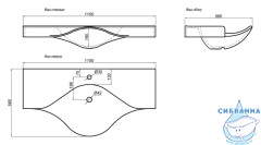 Мебельная раковина Aqwella Brodway 110 см