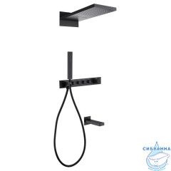 Душевая система Abber Rund AF8753B 230 1 режим (черный матовый)