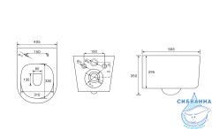 Унитаз подвесной безободковый Charus Elmo Rimless EWC700-129WT с сиденьем Soft Close (микролифт)