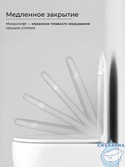 Унитаз подвесной безободковый Ceramicanova Highlight Rimless CN1804 с сиденьем быстросъемным Soft Close (микролифт)