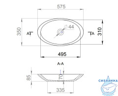 Раковина на столешницу 58 см Salini Callista 1101202SM (материал sapirit, белый матовый)