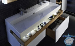 Тумба Jacob Delafon Terrace 120 белый с раковиной Terrace 120