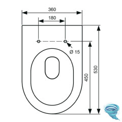 Унитаз подвесной безободковый TECEspring PRO S710001 с сиденьем Soft Close (микролифт)