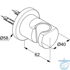 Держатель душа Kludi Nova Fonte 20552N0-15 (брашированное золото)
