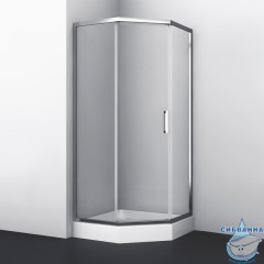 Душевое ограждение Wasserkraft Naab 90x90 профиль хром, стекло прозрачный 86S11 (без поддона)