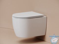 Инсталляция Loranto 4501 с кнопкой смыва Loranto 7313 черный матовый,  в комплекте с унитазом Azario Uno с сиденьем Soft close (микролифт) 