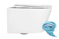 Унитаз подвесной безободковый Aquatek Оберон AQ1365T-00 с сиденьем Soft Close (микролифт)