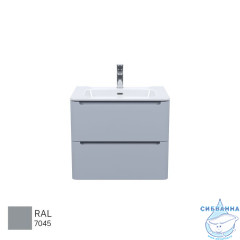 Тумба с умывальником, подвесная, 60 см, светло-серый, Edifice, IDDIS, EDI60L0i95K  подходит умыв. 0106000i28