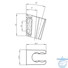 Держатель душа настенный Iddis 080CP00i53