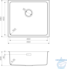 Кухонная мойка Omoikiri Tadzava 49-U-GM 4993076