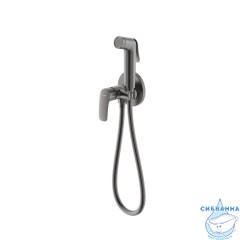 Встраиваемый смеситель с гигиеническим душем, графит, Rora, Milardo, RORGMR0M08