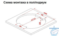 Акриовая ванна Gemy G9060 B 210х210 с гидромассажем