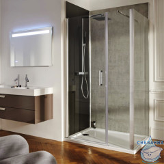 Боковая стенка Jacob Delafon Contra 80 см E22FT80-GA профиль хром, стекло прозрачное