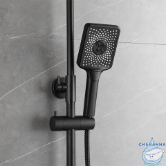 Душевая система Frap F2471-6 300 1 режим (черный матовый)