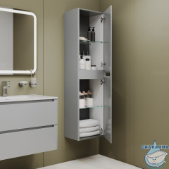 Пенал подвесной, 40 см, светло-серый, Edifice, IDDIS, EDI40L0i97