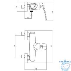 Смеситель для душа Azario Reuleaux AZ-VWF338296C (хром)