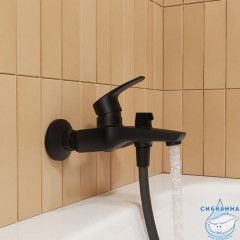 Смеситель для ванны, черный, Ray, IDDIS, RAYBL02i02WA