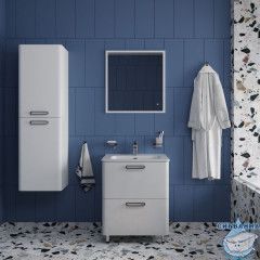 Тумба напольная с умывальником, белая, 60 см, Brick, IDDIS, BRI60WFi95K