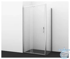 Боковая стенка Wasserkraft Berkel 80 48P06-RP80 профиль хром, стекло прозрачное