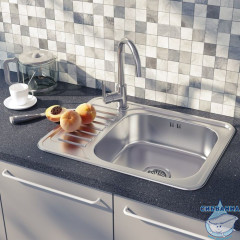 Мойка, нержавеющая сталь, сатин, чаша справа, 650*500, Basic, IDDIS, BAS65SRi77