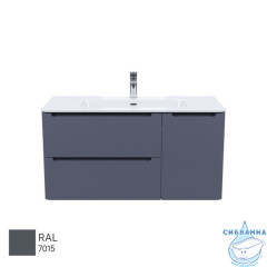 Тумба с умывальником, подвесная, 100 см, темно-серый, Edifice, IDDIS, EDI10D0i95K  подходит умыв. 0101000i28