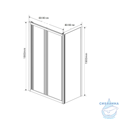 Душевое ограждение Vincea Garda 90x90 профиль хром, стекло прозрачное VSR-1G9090CL