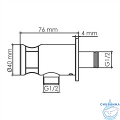 Шланговое подсоединение Wasserkraft A189 (золото)