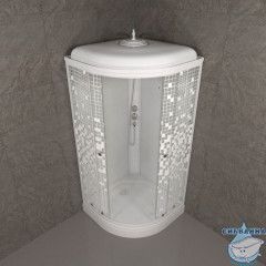 Душевая кабина Тритон Стандард 90х90 А профиль белый, стело мозаика Щ0000061840