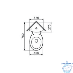 Унитаз напольный угловой Vitra Arkitekt 9754B003-7201 с бачком и сиденьем Soft Close (микролифт)