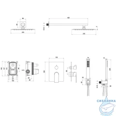 Душевая система Aquatek Лира AQ1472MB (черный матовый)