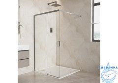 Walk in  Aquatek 120х200 AQ.WISL.120.1GM профиль оружейная сталь, стекло прозрачное 