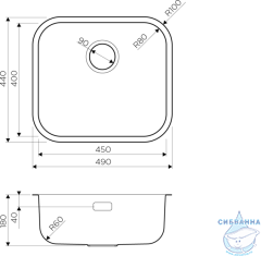 Кухонная мойка Omoikiri Omi 49-U-AB 4993067