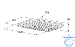 Верхний душ Kludi Freshline 30 см 6445005-00 (хром)