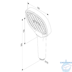 Лейка для душа Damixa Merkur 940020300 3 режима (черный матовый)