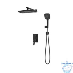 Встраиваемая система с тропическим и ручным душем, матовый черный, Parker, IDDIS, PARBL02i67