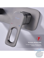 Смеситель для раковины встраиваемый Raglo R51.11.09 (графит)