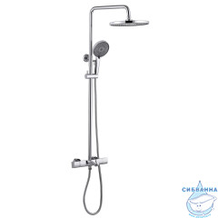 Душевая стойка ABBER Thermostat AF8516L с термостатом и изливом, хром