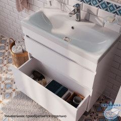 Тумба напольная с ящиками, белая, 80 см, Zodiac, IDDIS, ZOD8CBFi95  подходит ум. 3508000i28