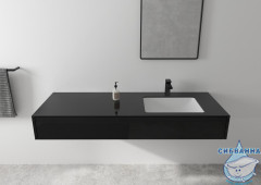 Смеситель для раковины Hansgrohe Vernis Shape 71569670 (без донного клапана) (черный матовый)