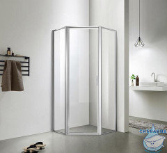 Душевое ограждение Azario Richmond 90x90 AZ-NAG3231 900 профиль серебро, стекло прозрачное (без поддона)