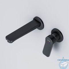 Смеситель для раковины встраиваемый Am.Pm X-Joy F85A72622 (черный матовый)