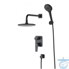 Душевая система Lemark Bronx 230 1 режим LM3729BL (черный матовый)