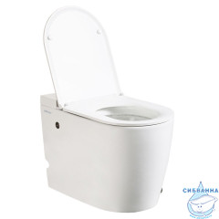 Унитаз приставной  импульсный Abber Bequem AC1114P с сиденьем Soft Close (микролифт) (белый)