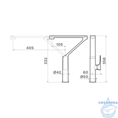 Смеситель для кухни Omoikiri Tara 4994396 (золото/вороненая сталь)