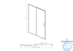 Дверь в нишу Aquatek AQ ARI RA 12020GM 120x200 профиль оружейная сталь, стекло прозрачное