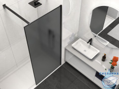 Walk-in Vincea Walk In HS 100 профиль черный, стекло тонированное VSW-1HS100GFB