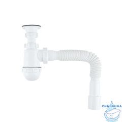 Сифон бутылочный, 1.1/4x40мм, с выпуском и гофротрубой 40/50мм, IDDIS, 900BVG0010VD