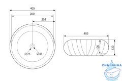 Раковина на столешницу 41 см ABBER Bequem AC2115