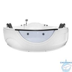 Акриловая ванна с гидромассажем Loranto CS-831N 155x155 с каркасом