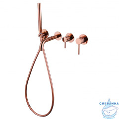 Смеситель для ванны встраиваемый ABBER Wasser Kreis AF8130RG (розовое золото)